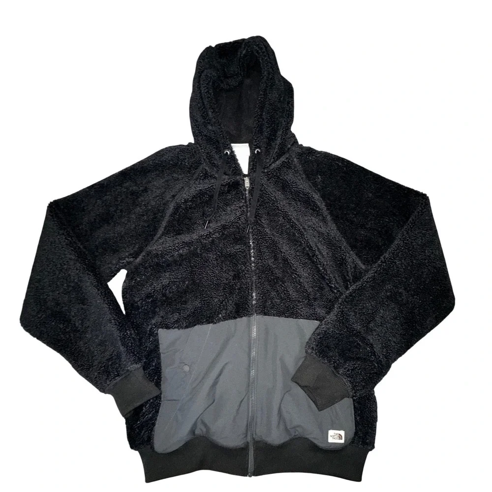 The North‎ Face Ridge Fleece Full Zip Sherpa  Hoodie Jacket Men's Black Small